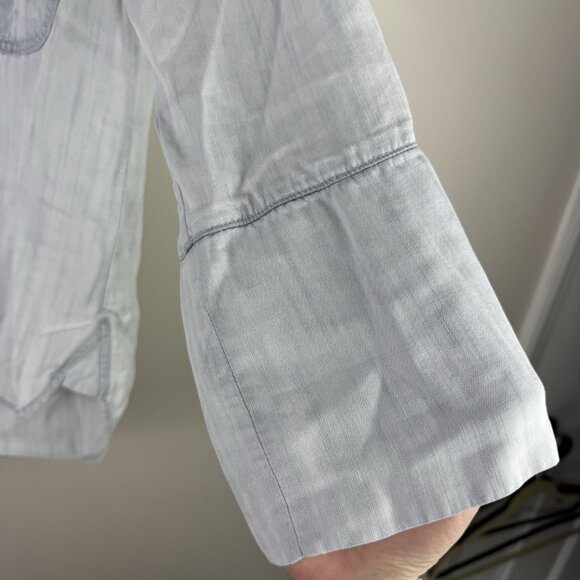Bella Dahl 100% Tencel Lyocell Button Down Shirt XS Light Blue Soft Chambray - Picture 4 of 8